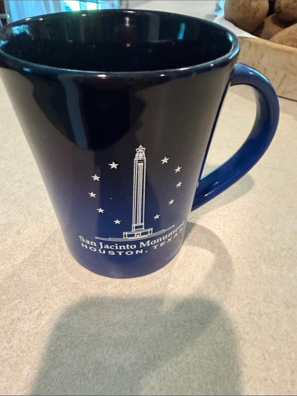 San Jacinto Monument Blue Ceramic Mug